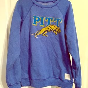 Pitt retro fit crew neck sweatshirt blue